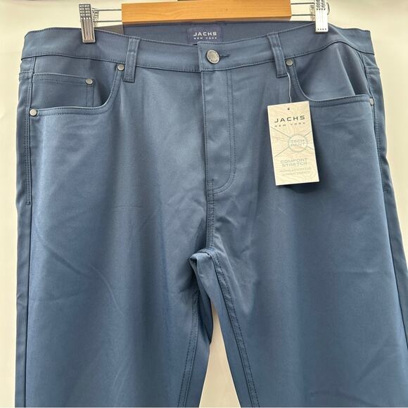 Jachs New York Navy Blue‎ Slim Fit 5-Pocket Styling Pants Sz 38 x 32 NEW - Picture 2 of 8
